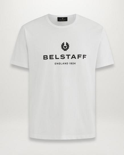 T-Shirt Belstaff Homme 1924 Blanche Coton Soldes CB9283104